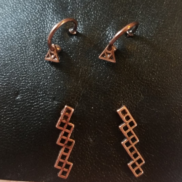 free people copper colored earring sets - Picture 2 of 3